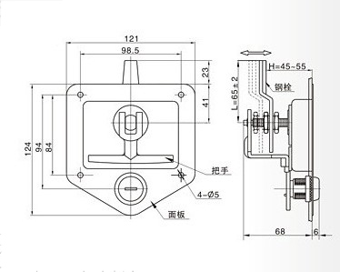 半挂车车用工具箱锁 正宗304不锈钢盒锁，嘉兴广来厂家直销